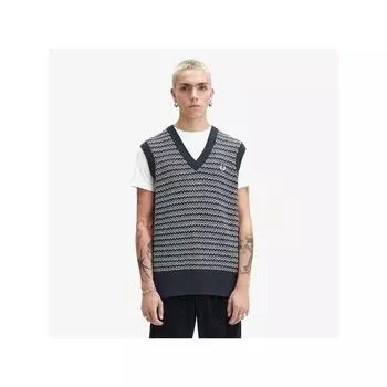 Fred Perry [hq Genuine] Fred Perry [sharp] Букле Жаккардовый жилет 608 Afpm2438551 608 qzgAfpm2438551 608 M