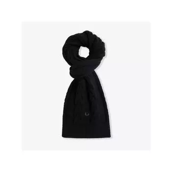 Fred Perry Шарф из смесовой ягнячьей шерсти с кабельным узором Черный Cfpu2438145 102 qzgCfpu2438145 102 Free