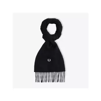 Fred Perry Шарф из овечьей шерсти черный Cfpu2434126 184 qzgCfpu2434126 184 Free