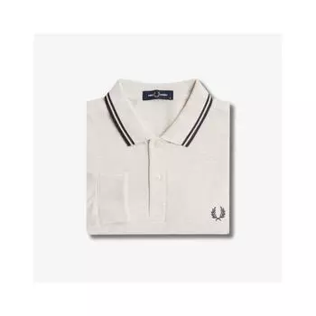 Fred Perry Long Sleeve Twin Tip Fred Perry Shirt Foliage Anchor Grey Afpm2433636 W50 M