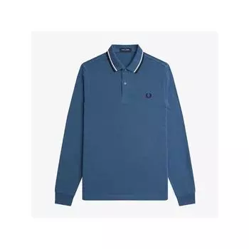 Fred Perry [m3636] Рубашка Fred Perry с длинным рукавом Twin Tip Midnight Blue Snow White Black Afpm2333636 T47 qzgAfpm2333636 T47 S