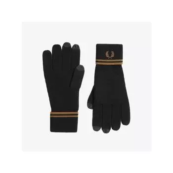 Fred Perry Перчатки Twin Tip Merino Wool Blended Black Shaded Stone Cfpu2439151 S77 qzgCfpu2439151 S77 Free