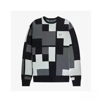 Fred Perry Pixel Jacquard Knit Afpm2336505 G85 M