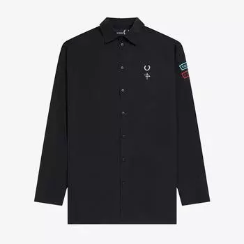 FRED PERRY [Raf Simons] Рубашка оверсайз с заплатками 102 AFPM2314215 102