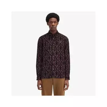 Fred Perry Ripped Print Corduroy Shirt Carrington Roadbrick Afpm2438510 U53 M