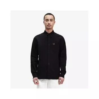 Fred Perry Рубашка Оксфорд с длинным рукавом, черная Afpm2435516 R88 L