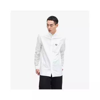 Fred Perry Рубашка Оксфорд с длинным рукавом белая Afpm2435516 100 L