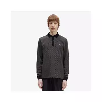 Fred Perry Рубашка поло с длинным рукавом и микрошахматным узором Afpm2336592 T02 M