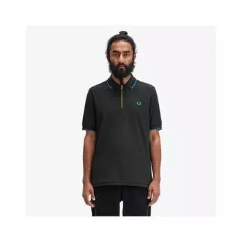 Fred Perry Рубашка поло с застежкой-молнией на воротнике из креп-пике Afpm2437729 Q20 M