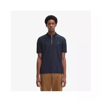 Fred Perry Рубашка поло с застежкой-молнией на воротнике из креп-пике Afpm2437729 608 M