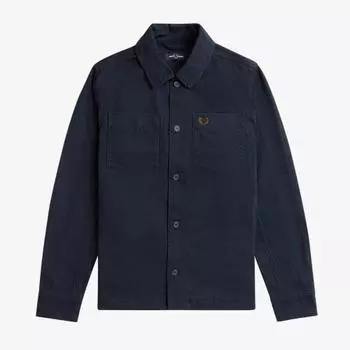 Fred Perry [sharp] Herringbone Overshirt Navy Afpm2417754 608 M