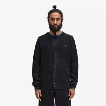 Fred Perry [sharp] Waffle Stitch Cardigan 102 Afpm2436508 102 M