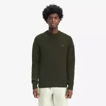 Fred Perry [sharp] Lambswool Knit Hunting Green Afpm2436539 408 M