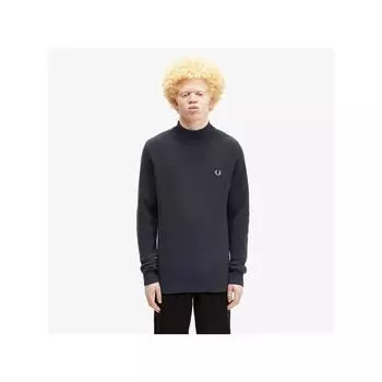 Fred Perry [sharp] Lambswool Mock Neck Knit Anchor Gray Afpm2438560 297 qzgAfpm2438560 297 S