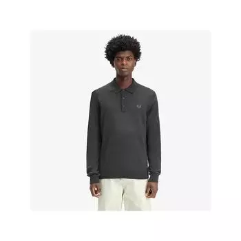 Fred Perry [sharp] Long Sleeve Classic Knit Shirt Night Green Afpm2434535 T61 qzgAfpm2434535 T61 S