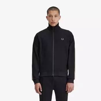 Fred Perry [sharp] вязаная крючком атласная куртка черная Afpm2417828 102 M