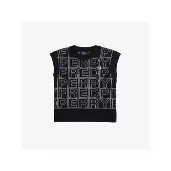 Fred Perry [штаб-квартира Genuine] Fred Perry [женский] Жилет из мериносовой шерсти Spellout 102 Afpf2417103 102 qzgAfpf2417103 102 S