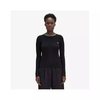 Fred Perry Space Dye Lip Knit Black Afpf2438102 102 S