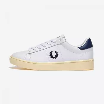 Fred Perry Spencer Leather B4334 Snow Wht French Navy V59 220