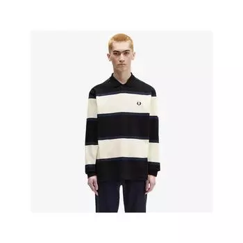 Fred Perry [спорт] Полосатая рубашка поло с длинным рукавом цвета экрю Afpm2438519 560 qzgAfpm2438519 560 M