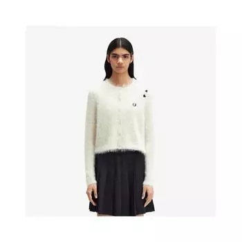 Fred Perry Textured Button Through Cardigan Ecru Afpf2438110 560 S