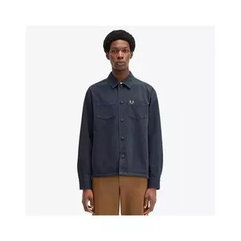 Fred Perry Twill Overshirt Navy Afpm2436627 608 L