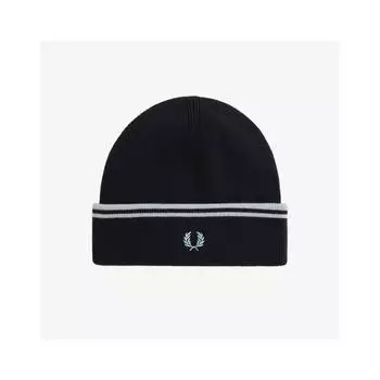 Fred Perry Twin Tip Merino Wool Beanie Navy Cfpu2439150 L51 Free