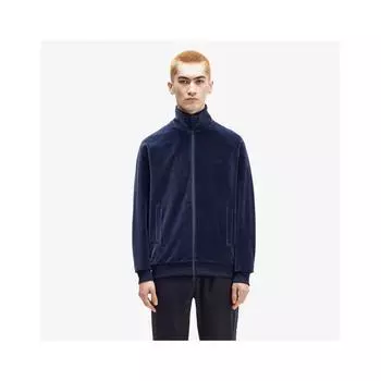Fred Perry Velour Track Jacket Dark Carbon Afpm2438555 395 L