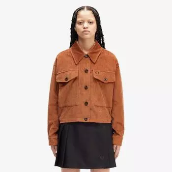 Fred Perry [womens] Corduroy Overshirt Marmalade Afpf2438101 X20 XS