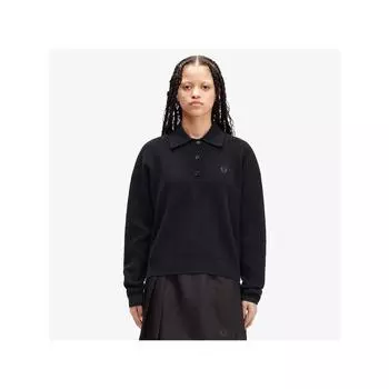 Fred Perry [womens] Knit Shirt Black Afpf2438136 102 qzgAfpf2438136 102 XS