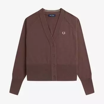 Fred Perry [womens] Merino Wool V Neck Cardigan Carrington Roadbrick Afpf2414121 U53 S