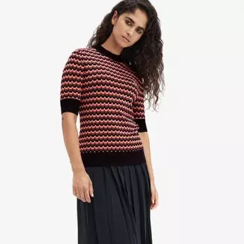 Fred Perry [женщины] Жаккардовый вязаный свитер кораллового цвета Afpf241k139 Q23 XS