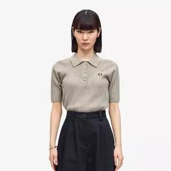 FRED PERRY [женская] шерстяная трикотажная рубашка с отделкой пуантами U54 AFPF2417112 U54 S