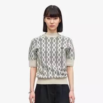 FRED PERRY [женские] открытый трикотаж из мериносовой шерсти с короткими рукавами 691 AFPF2417116 691 S