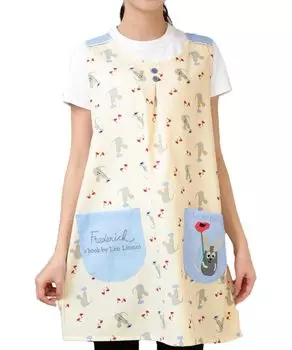 Фредерик Лео Лионни Фартук для детской стороны Бысткий Мнущийся Персонаж Фартук [ОН НИШИКИ] Учителя, Женщины, Взрослые, Аппликация, Вышивка, Пуговицы, Сушка,