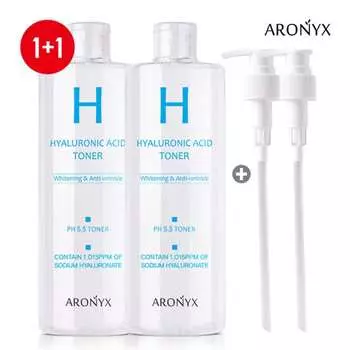 Free large capacity hyaluronic acid toner 500ml x 2 + pump x 2