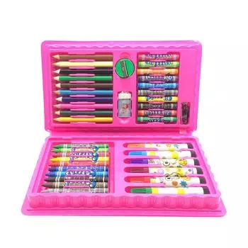 Free Picture Book Kindergarten Gifts Art Supplies 42-piece set of pink + Send a picture book