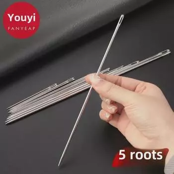 Free Shipping: Extended A1V Thick Quilt Sewing Needle - Large Eye, Ideal for Handmade Quilts