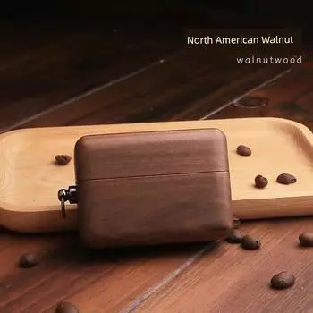 Freebuds Pro3/Freebuds Pro2 Generation Headphone Case Freebuds Pro Classy Solid Wood Texture Plate Earphone Case Freeclip Solid Wood Earphone Sleeves Huawei freebuds pro3/pro4 [Walnut]]