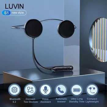 Freedconn LUVIN S1 Bluetooth 5.3 Мотоциклетный шлем Гарнитура Наушники BT Беспроводные мото стерео переговорные устройства Handsfree Длительный срок службы батареи