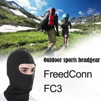 Freedconn маска для лица для занятий спортом на открытом воздухе, езды на велосипеде, мотоцикле, капюшон, полностью покрывающая маска для лица, летняя защита от солнца, шарф для шеи, езда на велосипеде, шляпа для лица чёрный
