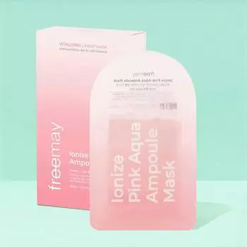 Freemay Ionize Pink Aqua Ampoule Тканевая маска-маска