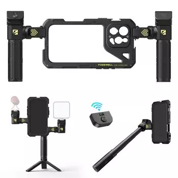 Freewell Genius Rig совместим с iPhone 16 Pro Max Genius Rig Стабилизатор вращения Селфи-палка Штатив Пульт дистанционного управления 360°