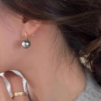 French 12Mm Big Champagne Imitation Pearl Ear Hook Earrings For Women Personalized Wedding Jewelry 10MM