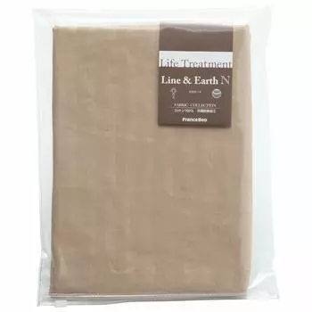 French Bed Pillow Cover Beige Single 50 x 70 Earth Cotton Antibacterial and Odor Resistant Pillow Case 360111160 [Authentic Product] (for cm) Line &