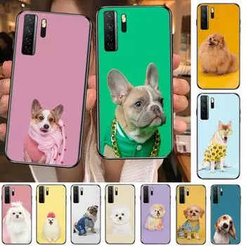French bulldog dog Black Soft Cover The Pooh For Huawei Nova 8 7 6 SE 5T 7i 5i 5Z 5 4 4E 3 3i 3E 2i Pro Phone Case cases Huawei Nova 3