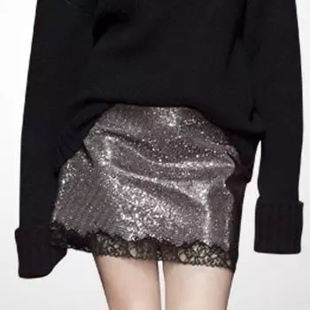 French Color Matching High Collar Loose Niche Style Knitting Sweater M159 (one-piece skirt)- L