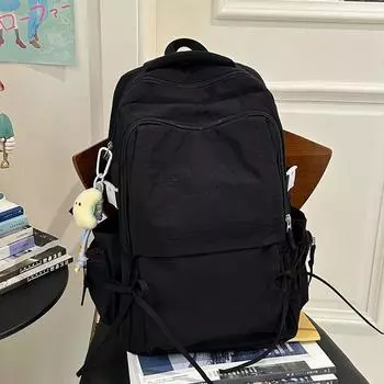 French Counter Mkdn Schoolbag Women Primary School Student Large Capacity Junior High School Student 2025 New Backpack Black