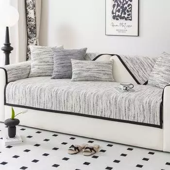 French Cream Style Sofa Cushion for All Seasons, New Non-slip Cushion, High-end Leather Sofa Cover Cover Cloth 70*70cm