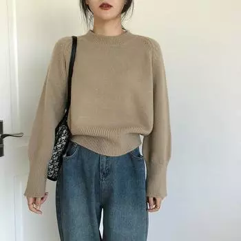 French Elegant Solid Sweaters Women Casual Half Turtleneck Jumpers Pullovers Autumn Winter Female Fashion Warm Knitted Sweater S хаки